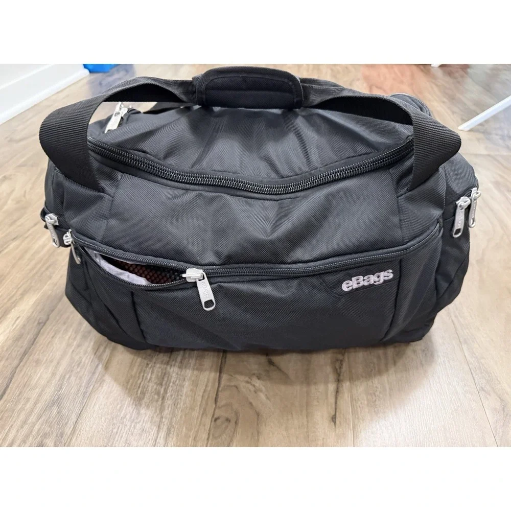 eBags TLS Mother Lode Companion Duffel Bag Carryon Weekender Black Bag Duffle